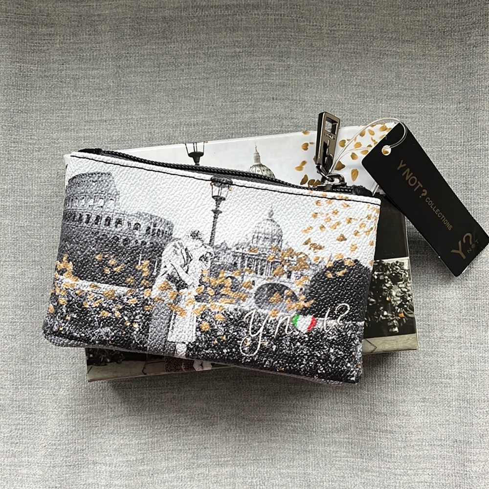 NWT Y Not? Collections Italian Kissing Lovers Wallet Coin Purse & Box